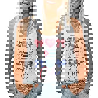 Cute Cuba Hispanic Heritage Month Bow Cuban Flag Girls Women Women Tank Top - Monsterry