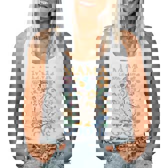 Cute Floral Mama Goose Coquette Mother's Day Silly Goose Women Tank Top | Mazezy