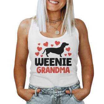 Cute Weenie Grandma Dachshund Wiener Dog Novelty Women Tank Top - Thegiftio UK