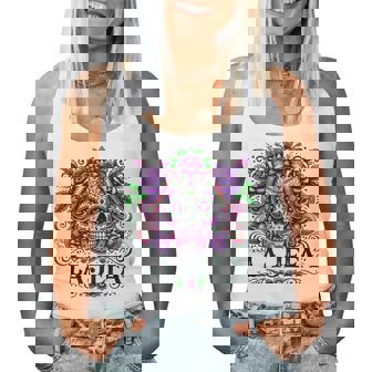 Diseño La Jefa Calavera Celebrando Eseguras Y Fuertes Camiseta sin mangas para mujer - Regaloses