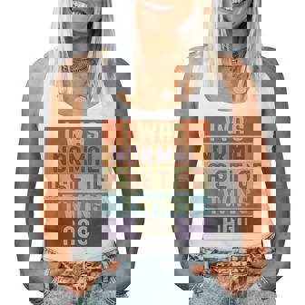 Divertente Twin Mom And Dad I Was Normal Aet Di Gemelli Ago Retro Canotta da donna - Novitaregali