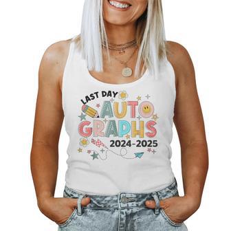 End Of The Year Autograph 2025 Last Day Of School Teacher Women Tank Top - Thegiftio UK