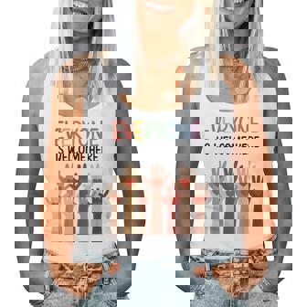 Everyone Is Welcome Here アイダホ 教師 男性 女性 キッズ レディースタンクトップ - Kawaiitshirt