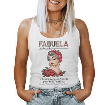 Fabuela Spanish Fabuela Definition Leopard Dot Day Women Tank Top - Monsterry