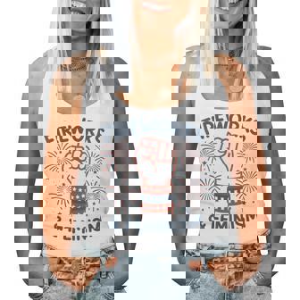 Fireworks & Feminism Patriotic Feminist 4Th Of July Womens Women Tank Top - Thegiftio