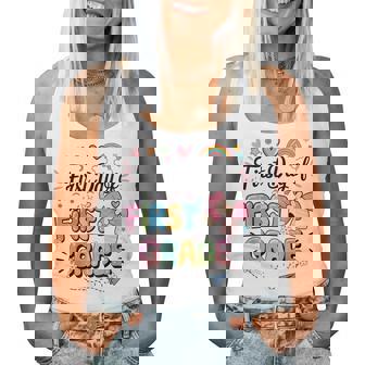 First Day Of First Grade Back To School Teacher Girls Women Tank Top | Mazezy