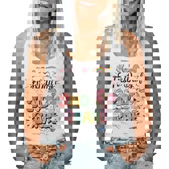 First Day Of Second Grade Back To School Teacher Girls Women Tank Top | Mazezy