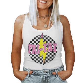 Fri-Yay Happy Friday Weekend Teacher Back To School Women Tank Top - Thegiftio UK