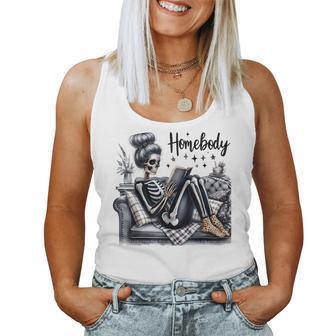 Skeleton Homebody Anti Social Club Women Women Tank Top - Thegiftio UK