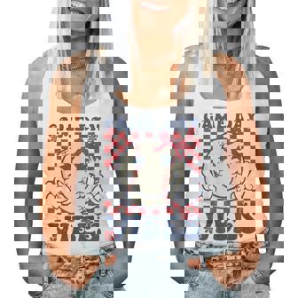 Game Day Vibes Retro Coquette Bow Baseball Girls Women Women Tank Top | Mazezy