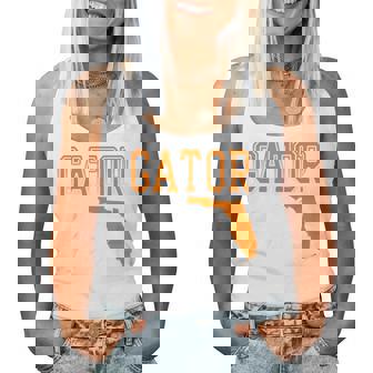 Gator Girl Florida Heart Map Shape Souvenir For Women Women Tank Top | Mazezy