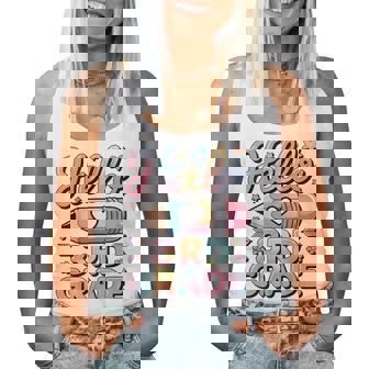 Girl Back To School Hello Third 3Rd Grade Teacher Women Tank Top | Mazezy