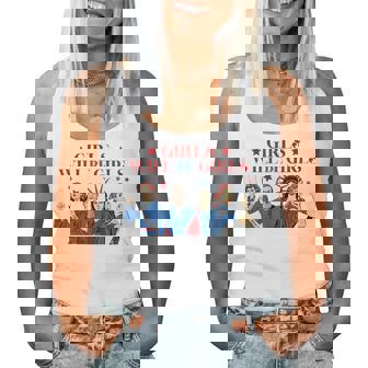 Girl Will Be Girls Patriotic Feminist 4Th Of July Usa Women Women Tank Top - Thegiftio