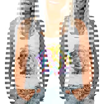 Goldendoodle ギフト ラブラドゥードル Cockapoo Mom カラフル ポップアート レディースタンクトップ - Kawaiitshirt