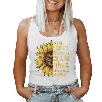 My Greatest Blessings Call Me Mom And Mommaw Women Tank Top - Monsterry