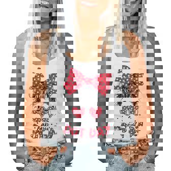 Happy Dot Day Girls Messy Bun Sunglasses Polka Dots Women Tank Top | Mazezy