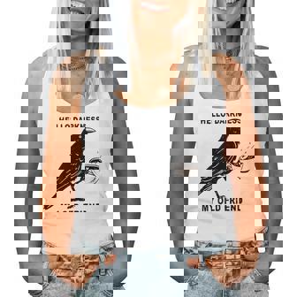 Hello Darkness My Old Friend Crow Coffee Halloween Spooky Women Tank Top - Thegiftio