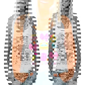 Hello First Grade Teacher Coquette Bow Back To School Girl Women Tank Top | Mazezy