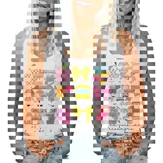 Hello Fourth Grade Back To School Coquette Bow Girls Squad Women Tank Top - Thegiftio