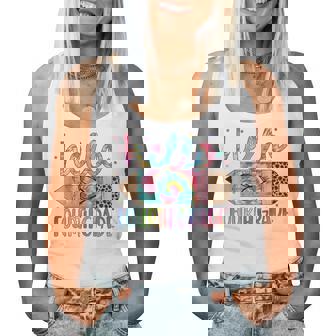 Hello Fourth Grade Tie Dye Pencil Back To School 4Th Grade Women Tank Top | Mazezy