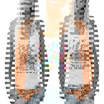 Hello Second Grade Pencil Tie Dye Back To School 2Nd Grade Women Tank Top - Thegiftio