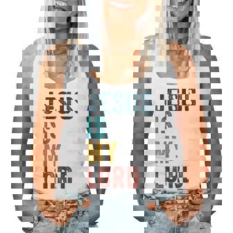 Jesus Is My Lord – Christian Faithintage Graphic レディースタンクトップ - Kawaiitshirt