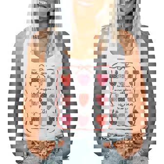 Kindergarten Is My Jam Strawberry First Day Of School Women Tank Top | Mazezy