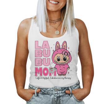 Labubu Mom Coffee's My Fuel Labubus Are My Therapy Mothers Women Tank Top - Thegiftio UK
