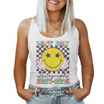 Last Day Autographs Last Day Of School Teacher End Of School Women Tank Top - Thegiftio UK