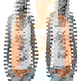 Life Is Better With Bunnies 水彩 ウサギ 花柄 ウサギ レディースタンクトップ - Kawaiitshirt