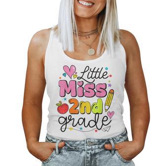 Little Miss 2Nd Grade Back To School Cute Second Grade Girls Women Tank Top - Thegiftio UK