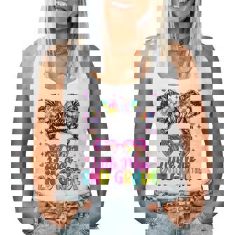 Little Miss 2Nd Second Grade Messy Bun First Day Of School Women Tank Top - Thegiftio