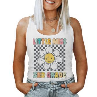 Little Miss 3Rd Grade Retro Groovy 3Rd Grade Back To School Women Tank Top - Thegiftio UK