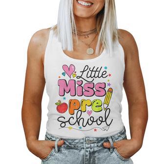 Little Miss Preschool Back To School Cute Preschool Girls Women Tank Top - Thegiftio UK