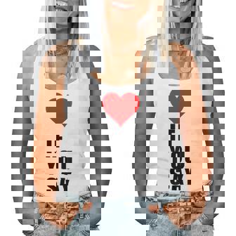 I Love Heart Red If Youay For アパレル レディースタンクトップ - Kawaiitshirt