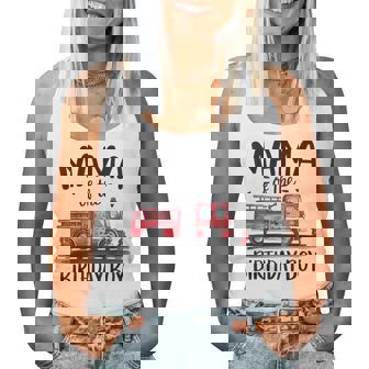 Mama Of The Birthday Boy Fire Truck Firefighter Mom Bday Women Tank Top | Seseable UK