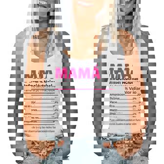 Mamá Información Nutricional Día De La Madre Mamá Abuela Camiseta sin mangas para mujer - Regaloses