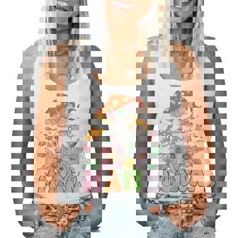 Mama Mushroom Moon Floral Aesthetic Graphic Mother's Day Women Tank Top | Mazezy