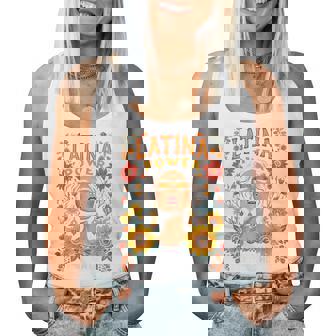 Mexican Woman Latina Power Flowers Pride Hispanic Heritage Women Tank Top - Thegiftio