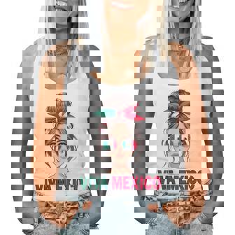 Mexico Girl Woman Mexican Girl Woman Viva Mexico Flag Women Tank Top | Mazezy