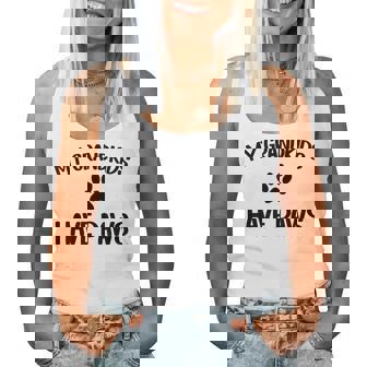 Mis Nietos Tienen Patas Divertidas Perros Gatos Abuela Abuela Camiseta sin mangas para mujer - Regaloses