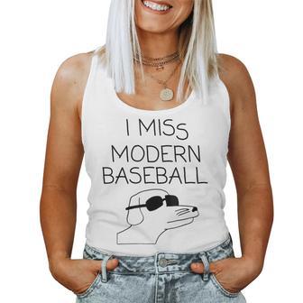 I Miss Modern Baseball Vintage Baseball Meme Women Tank Top - Thegiftio UK