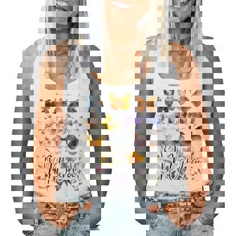 Mommy Mama バタフライ フローラル 夏 母の日 グラフィック ママ 長袖tシャツ レディースタンクトップ - Kawaiitshirt