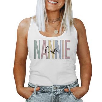 Nannie Life Nannie Grandma Boho Nannie Grandmother Women Tank Top - Thegiftio UK