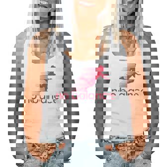 No Balance Girl スポーツとユーモアのための面白いパロディデザイン レディースタンクトップ - Kawaiitshirt