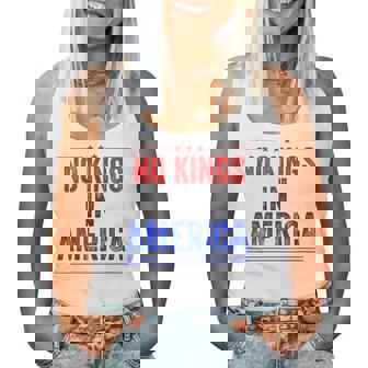 No Kings In America Flag Protest Save Democracy Women Tank Top | Mazezy