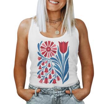 No Words Subtle Foxglove Daisy Tulip Women Tank Top - Thegiftio UK