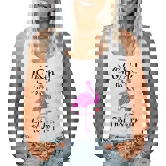 Ohip It's A Girls Trip Cute Pink Flamingo Red Wine Women's Tank Top Frauen - Seseable