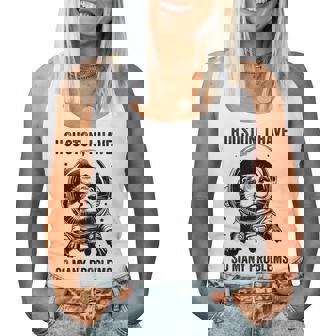 Otter Dad Mompace ヒューストン問題カワウソ レディースタンクトップ - Kawaiitshirt