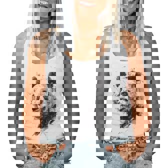 Panda Animal Abstracto Zoológico Dibujo Pintura Panda Camiseta sin mangas para mujer - Regaloses